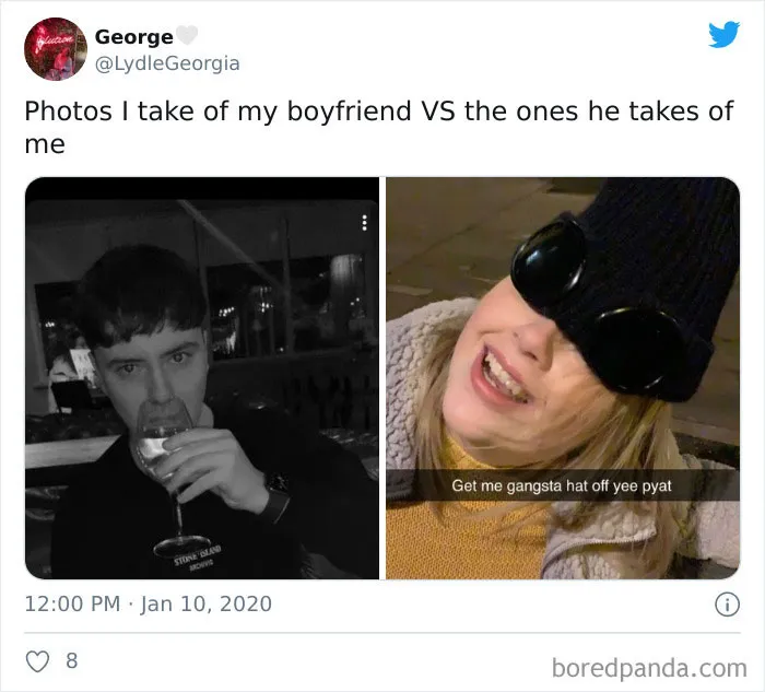 30 Girls Share “Pics I Take Of My Boyfriend Vs. Pics He Takes Of Me” Comparisons (New Pics)