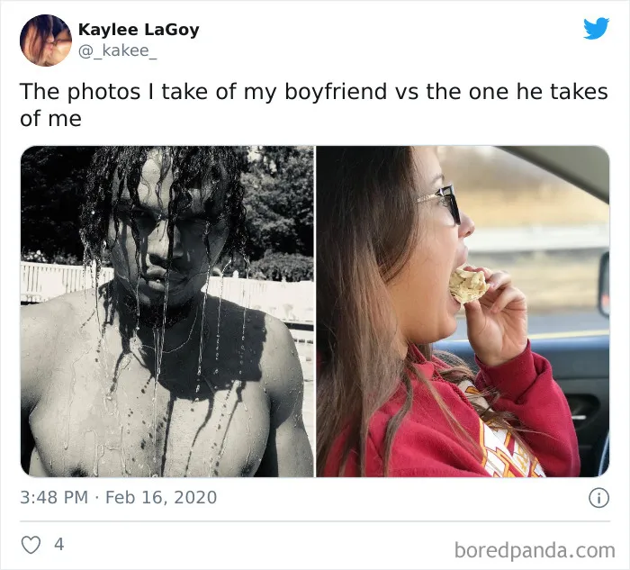 30 Girls Share “Pics I Take Of My Boyfriend Vs. Pics He Takes Of Me” Comparisons (New Pics)