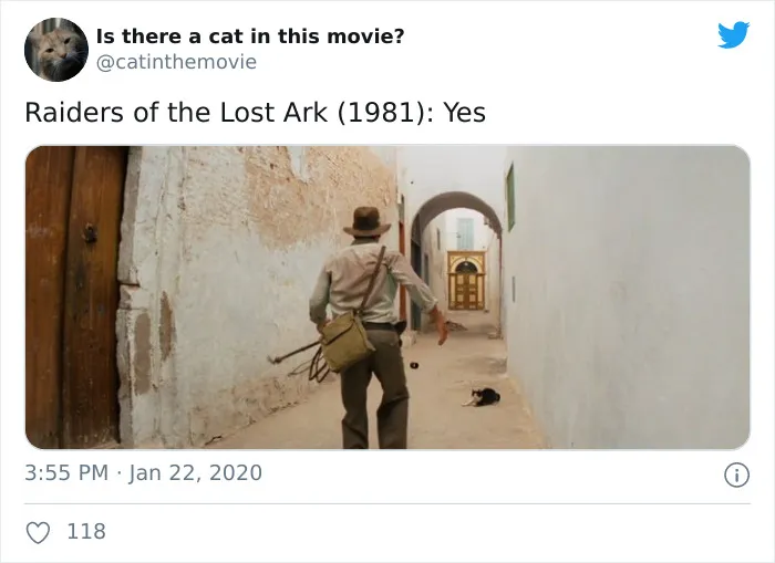 This Twitter Account Asks A Very Important Question: Is There A Cat In This Movie? (30 Pics)