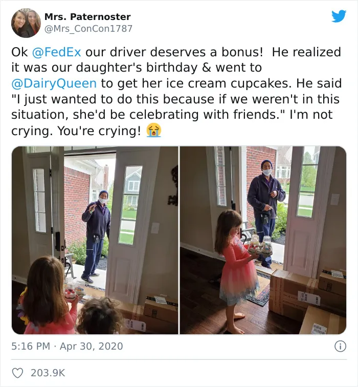 When Post Couriers Take A Slight Detour On Their Route To Make A Girl's Birthday That Much Better