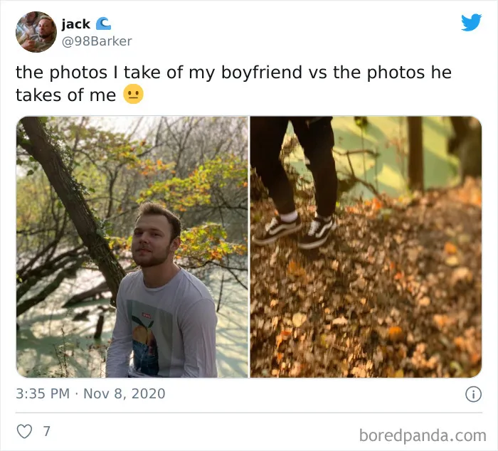 30 Girls Share “Pics I Take Of My Boyfriend Vs. Pics He Takes Of Me” Comparisons (New Pics)