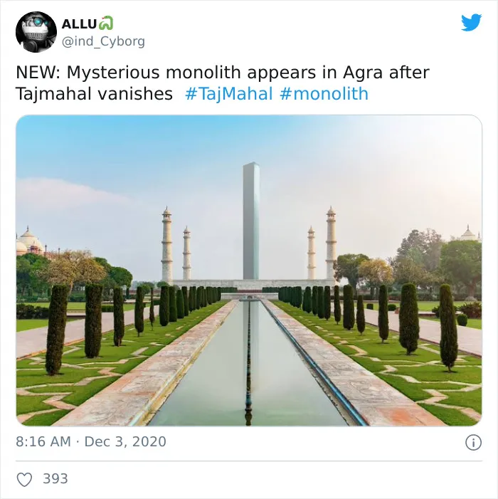 30 People Are Sharing Hilarious Memes Following The 3rd Apparition Of The Mysterious Monolith