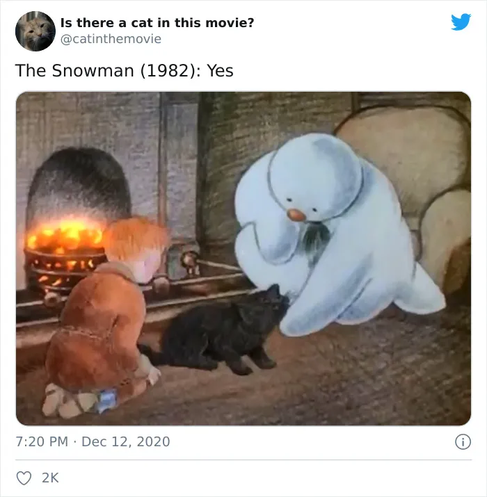 This Twitter Account Asks A Very Important Question: Is There A Cat In This Movie? (30 Pics)