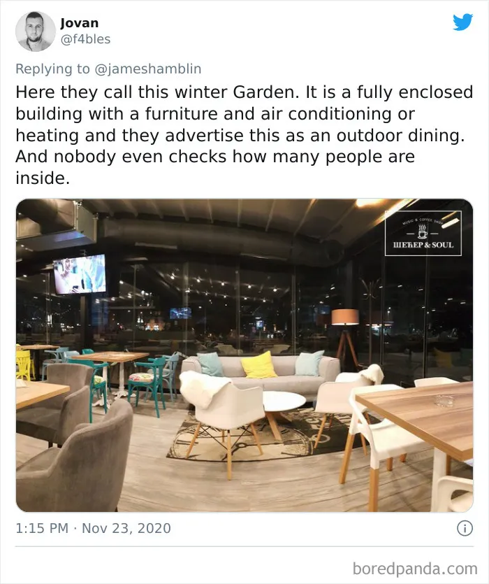 30 Photos Of "Outdoor Dining" That Don't Look Right At All