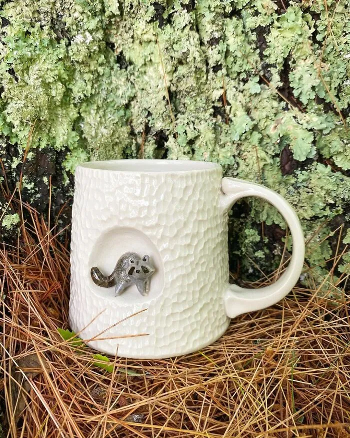 These 31 Brilliant Mugs Have Small Side Nooks Where Tiny Animal Sculptures Live