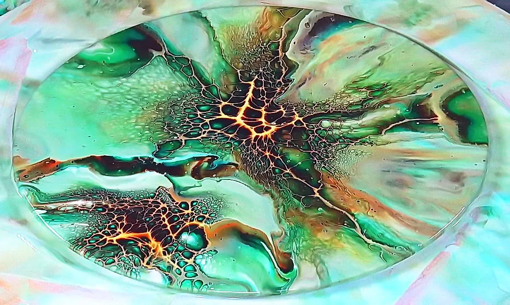 Green Earth ~ Fluid Art Painting ~ Abstract Art ~ #staycreative