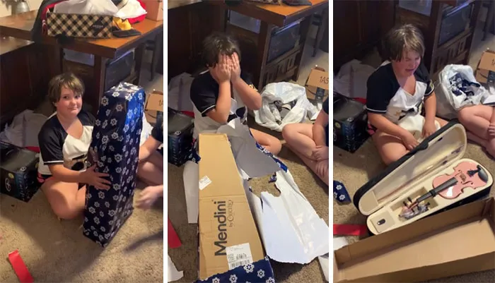 This Was The Only Thing She Wanted For Christmas. I Hope This Warms Your Heart Like It Warmed Ours. This Is My Nine Year Old Daughter Opening One Of Her Gifts