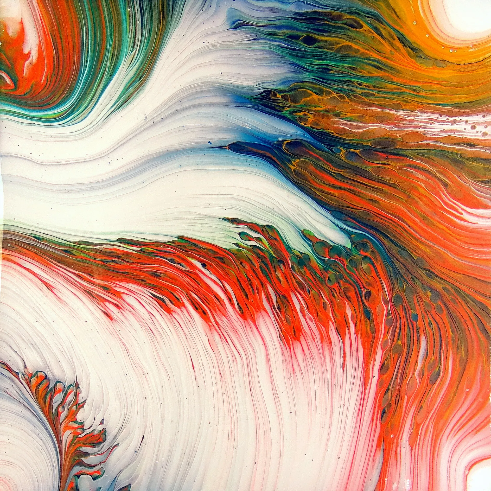 Split Cup Pour ~ Fluid Art Painting ~ #staycreative ~ Fiona Art