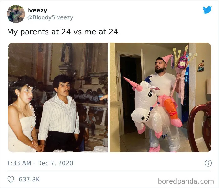 Mis padres a los 24 VS Yo a los 24