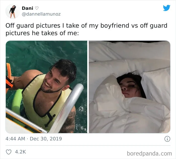 30 Girls Share “Pics I Take Of My Boyfriend Vs. Pics He Takes Of Me” Comparisons (New Pics)