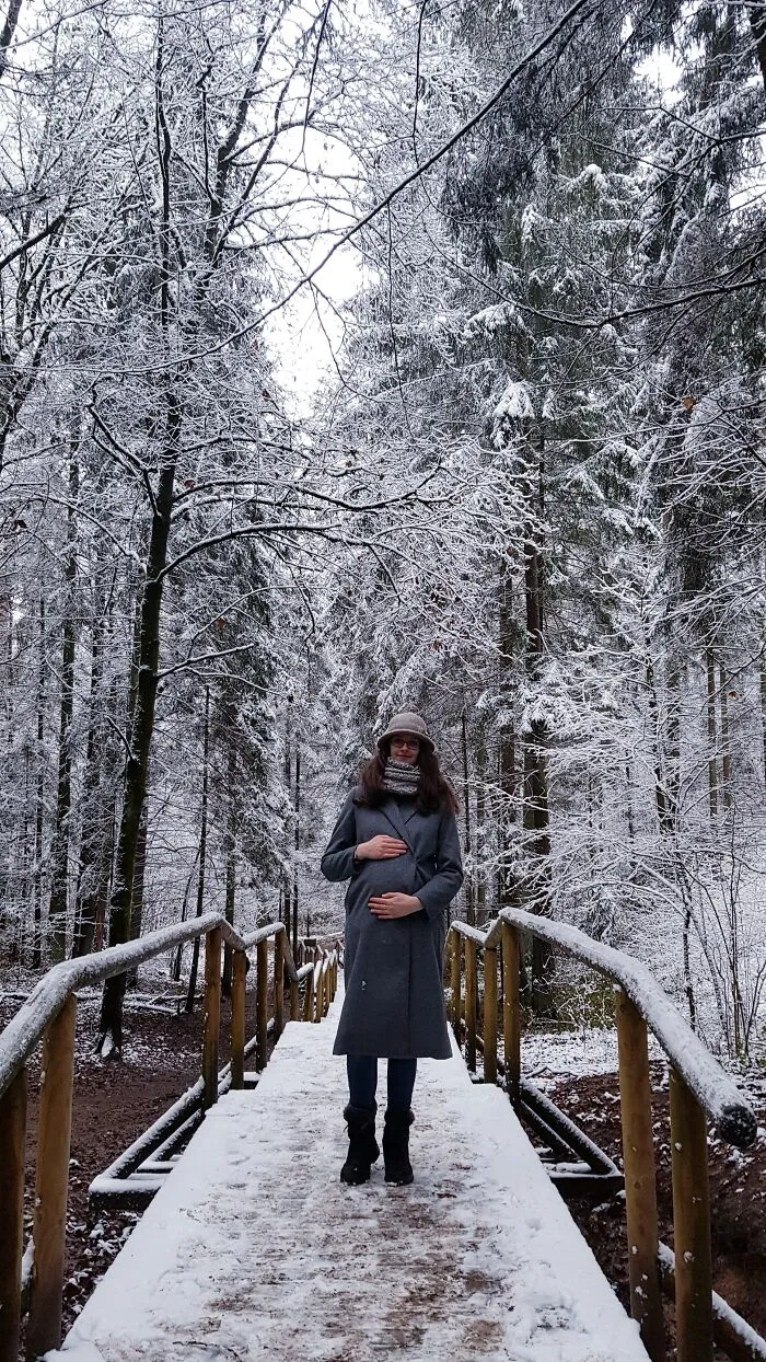 Proud Mother In The Snow
