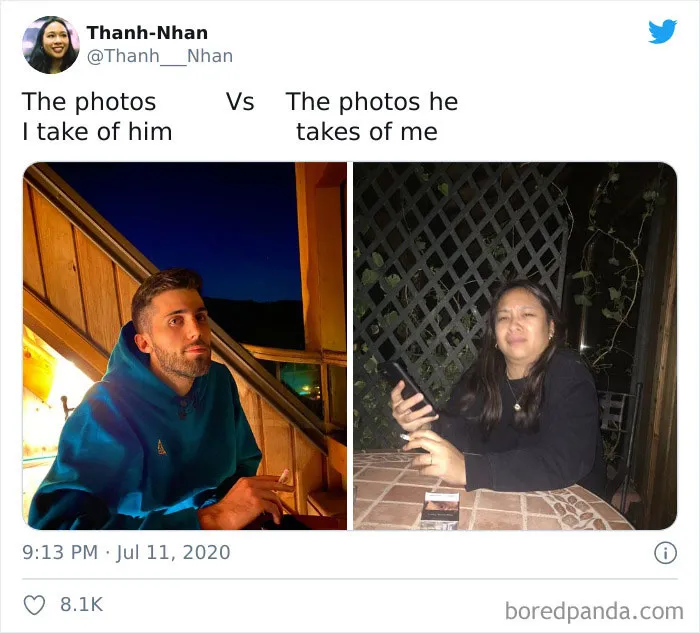 30 Girls Share “Pics I Take Of My Boyfriend Vs. Pics He Takes Of Me” Comparisons (New Pics)