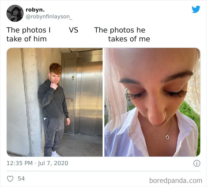 30 Girls Share “Pics I Take Of My Boyfriend Vs. Pics He Takes Of Me” Comparisons (New Pics)