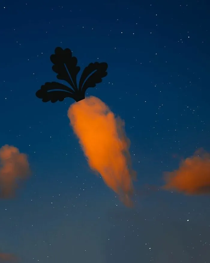 Artist Puts Silhouettes Next To Clouds To Create These Stunning Compositions (21 Pics)