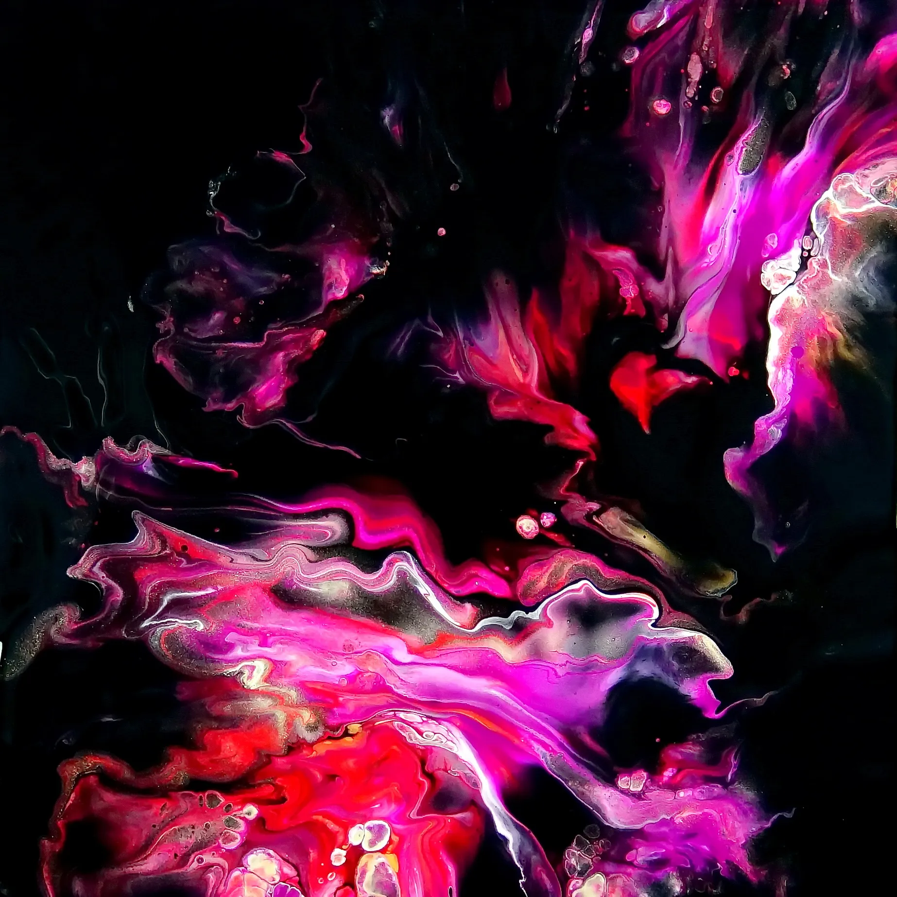 Merry Christmas ~ Dutch Pour Technique ~ Acrylic Pouring ~ Fiona Art