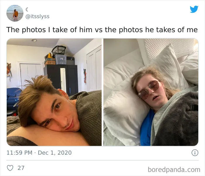 30 Girls Share “Pics I Take Of My Boyfriend Vs. Pics He Takes Of Me” Comparisons (New Pics)