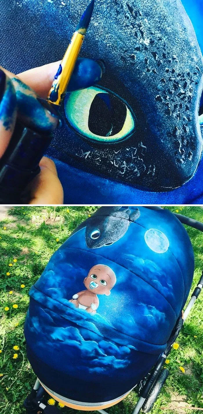 I Started Painting on Strollers on My Friend’s Stroller