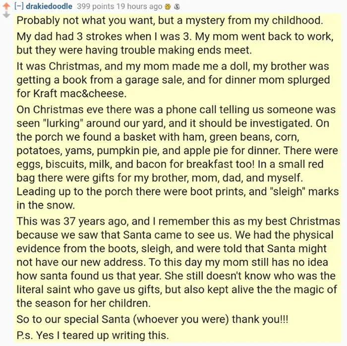 The Story Of How A Mysterious "Prowler" Saved His Family's Christmas Nearly 40 Years Ago