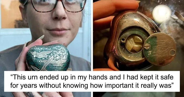 Woman Realizes The $1 "Paperweight" She Bought Is Actually An Urn With Someone's Ashes, Finds The Owners