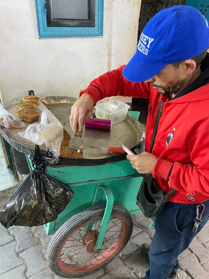 Street Snack. This Popular Cake Is Called Sweet Harissa