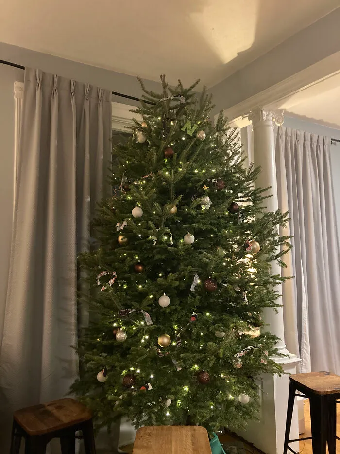 We Always Cut Down Our Own Christmas Tree, So We Got A Big One This Year