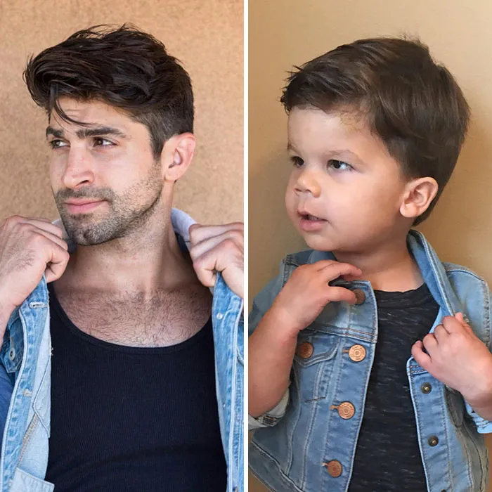 Mom Makes Fun Of Her Model Brother By Having Her Toddler Recreate His Poses, And Result Is Hilariously Adorable (45 New Pics)