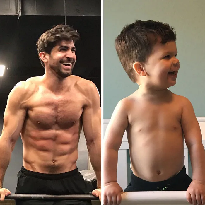 Mom Makes Fun Of Her Model Brother By Having Her Toddler Recreate His Poses, And Result Is Hilariously Adorable (45 New Pics)