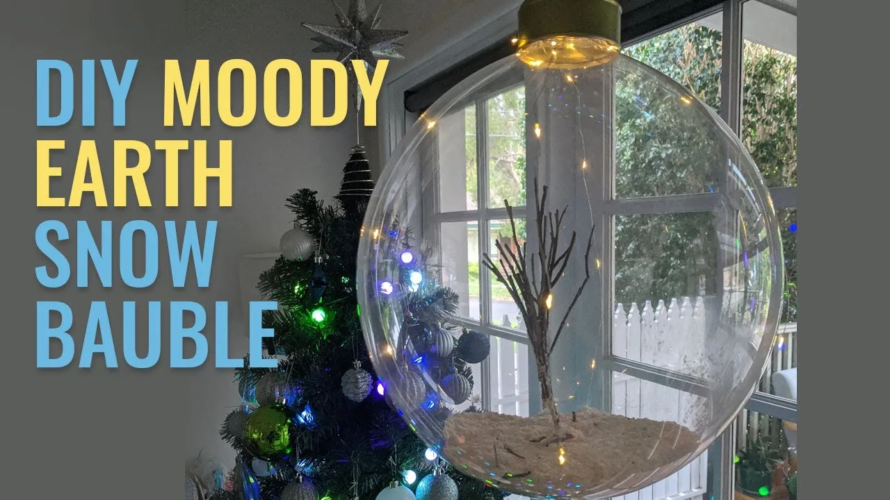 I Can Show You How To Make A Moody Earth Snow Bauble With Household Items.