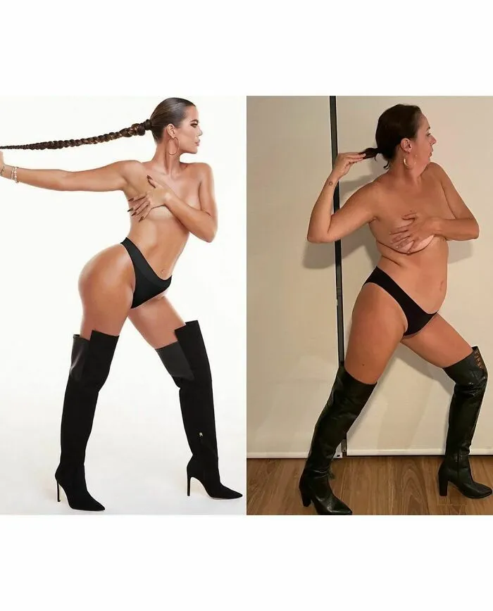 Woman Continues To Hilariously Recreate Celebrity Instagram Photos, And The Result Is Better Than The Original (New Pics)