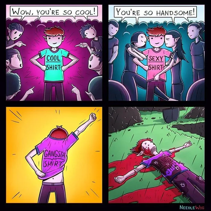  46 Short Comics With Unexpected Twists By Needle Wig