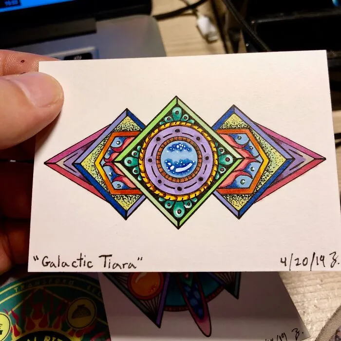 Here Are My Jeweled Doodles Drawn With Pen And Marker (32 Pics)