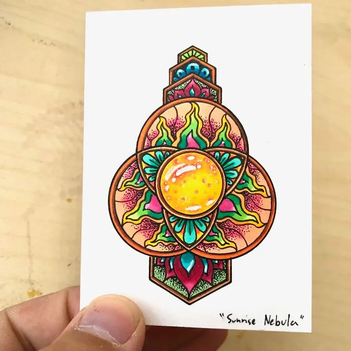 Here Are My Jeweled Doodles Drawn With Pen And Marker (32 Pics)