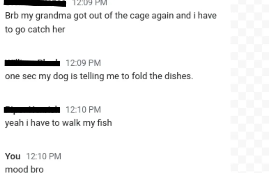 Hey Pandas, What Is The Wierdest Converstation You've Seen That Made Sense Is A Way?