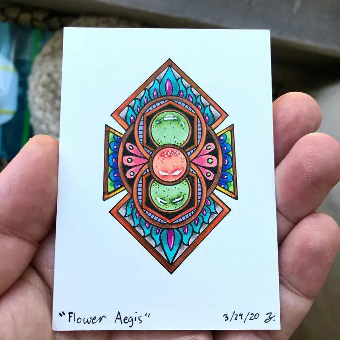 Here Are My Jeweled Doodles Drawn With Pen And Marker (32 Pics)