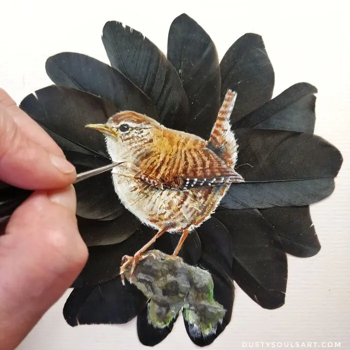 I’m Surviving Lockdown By Painting On Feathers (30 New Pics)