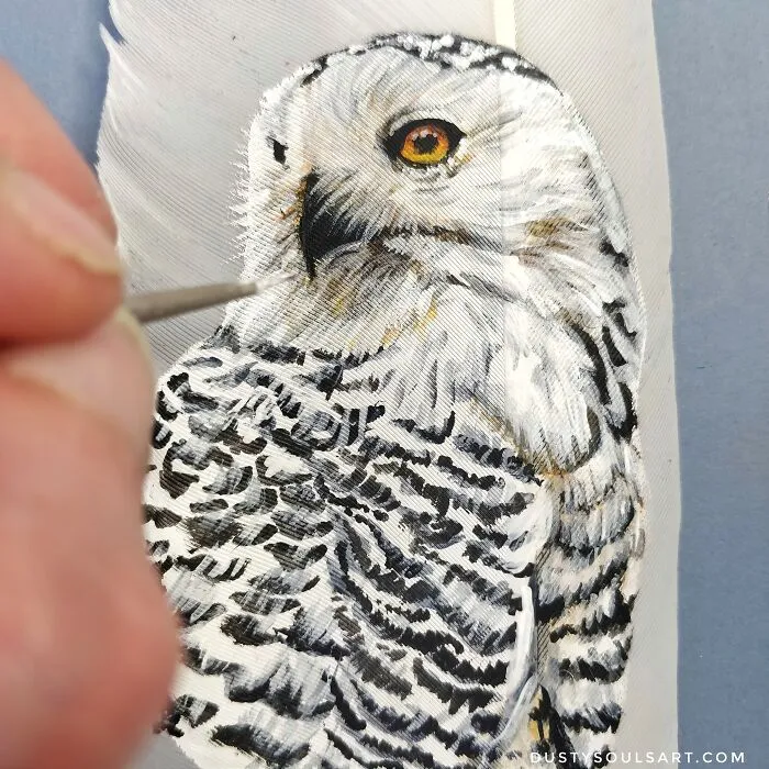 I’m Surviving Lockdown By Painting On Feathers (30 New Pics)