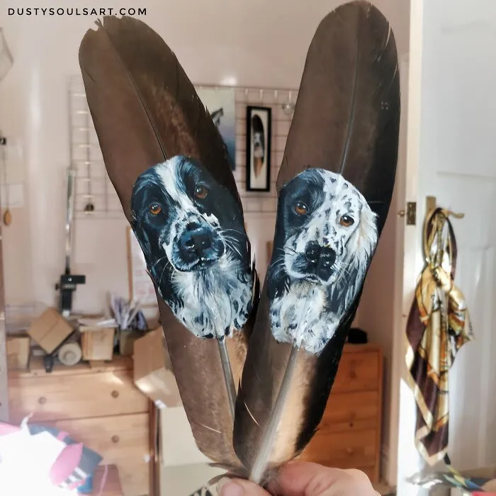 I’m Surviving Lockdown By Painting On Feathers (30 New Pics)