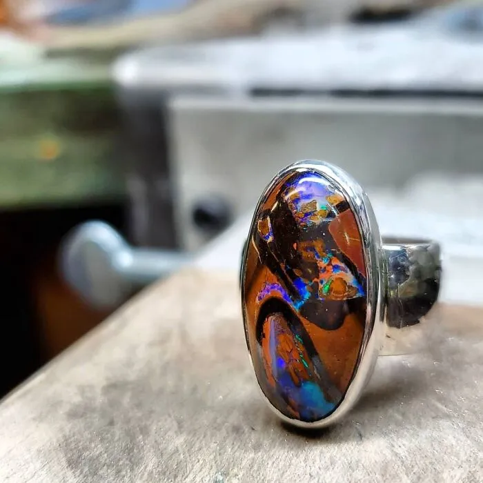 Koroit Boulder Opal Ring
