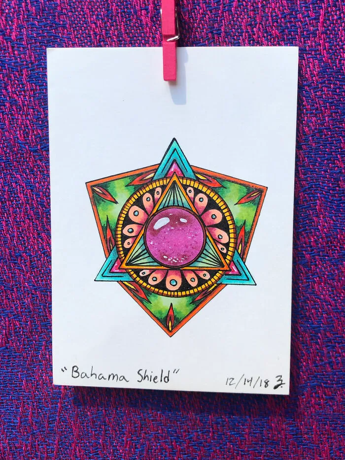 Here Are My Jeweled Doodles Drawn With Pen And Marker (32 Pics)