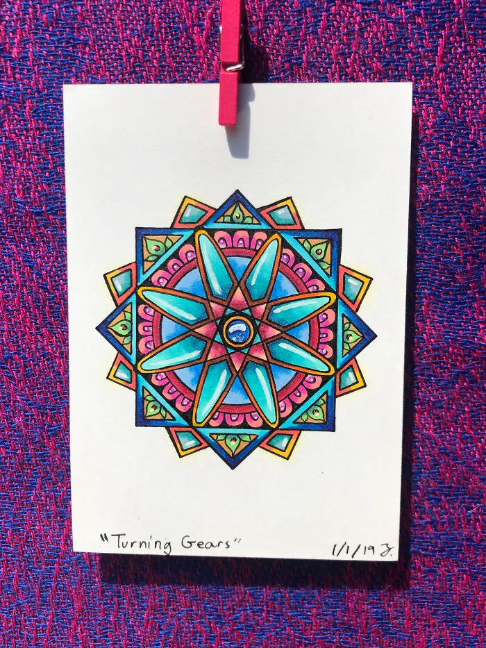 Here Are My Jeweled Doodles Drawn With Pen And Marker (32 Pics)