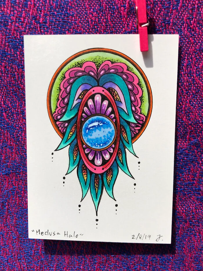 Here Are My Jeweled Doodles Drawn With Pen And Marker (32 Pics)