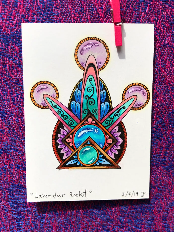 Here Are My Jeweled Doodles Drawn With Pen And Marker (32 Pics)