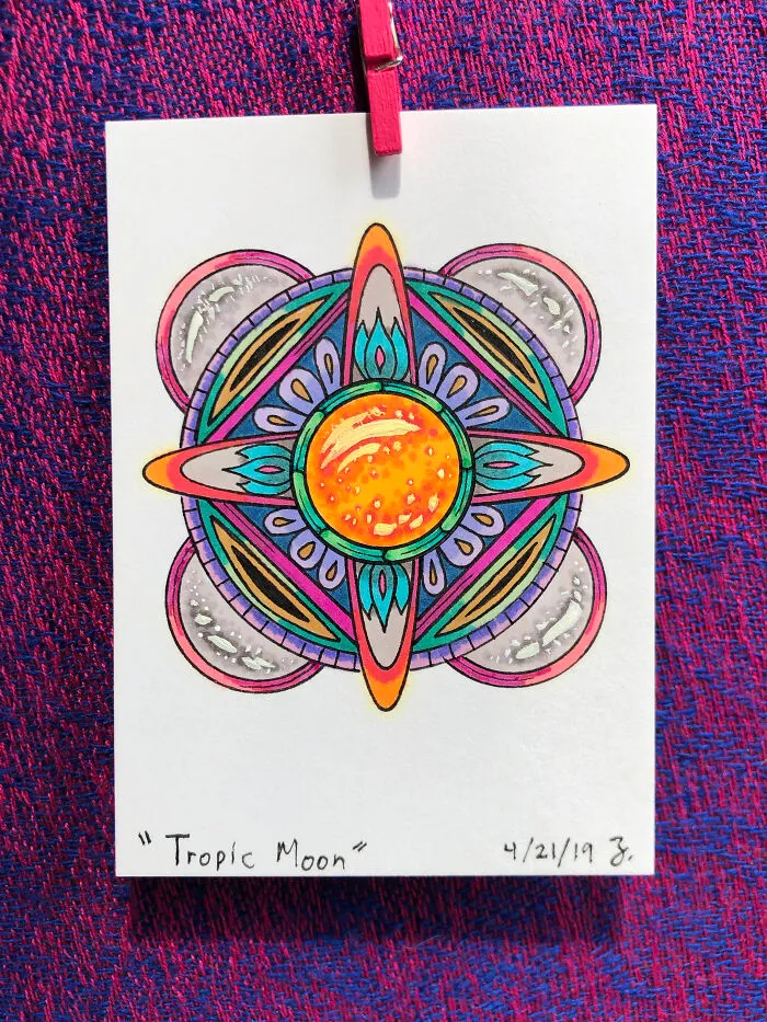 Here Are My Jeweled Doodles Drawn With Pen And Marker (32 Pics)