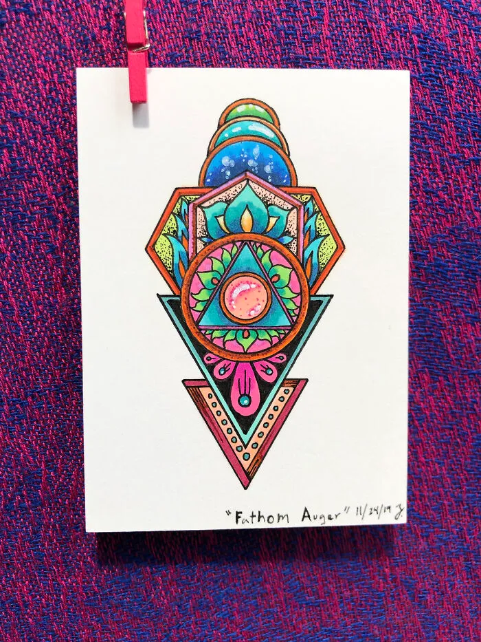 Here Are My Jeweled Doodles Drawn With Pen And Marker (32 Pics)