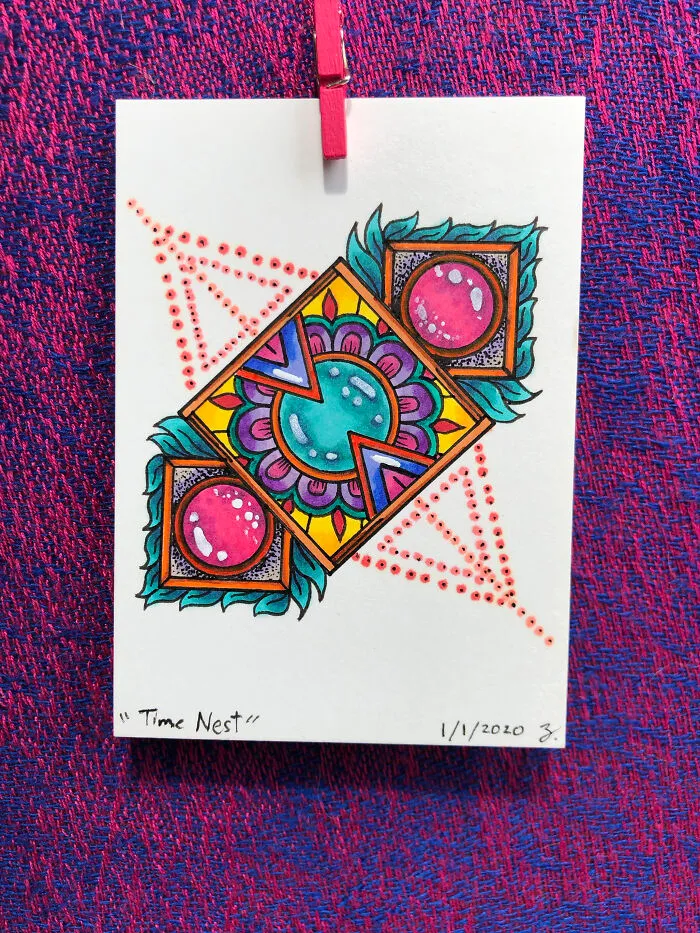 Here Are My Jeweled Doodles Drawn With Pen And Marker (32 Pics)