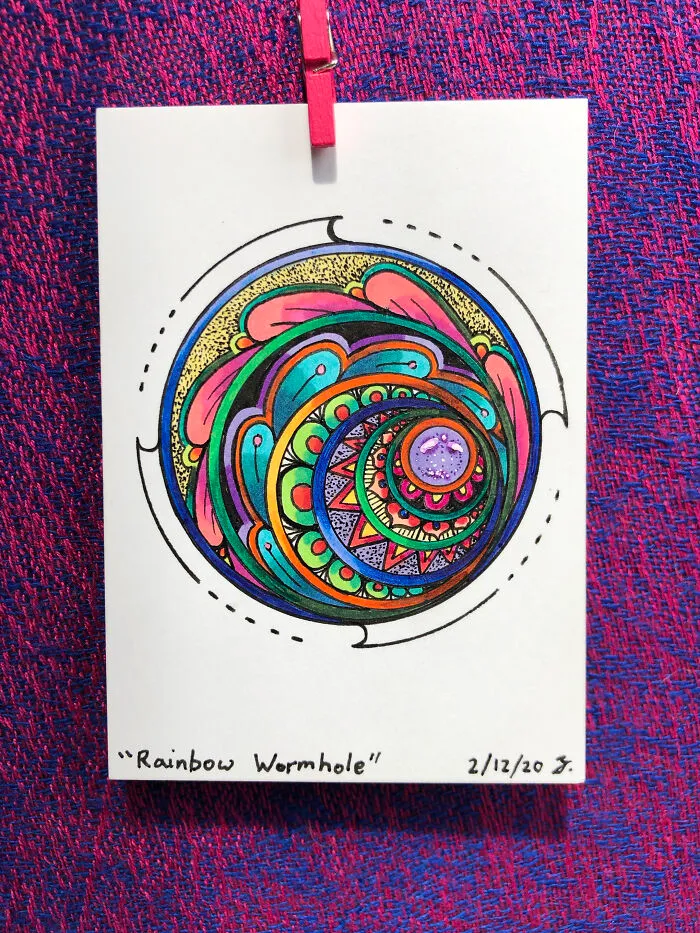 Here Are My Jeweled Doodles Drawn With Pen And Marker (32 Pics)