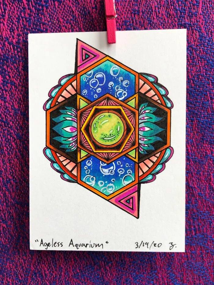 Here Are My Jeweled Doodles Drawn With Pen And Marker (32 Pics)