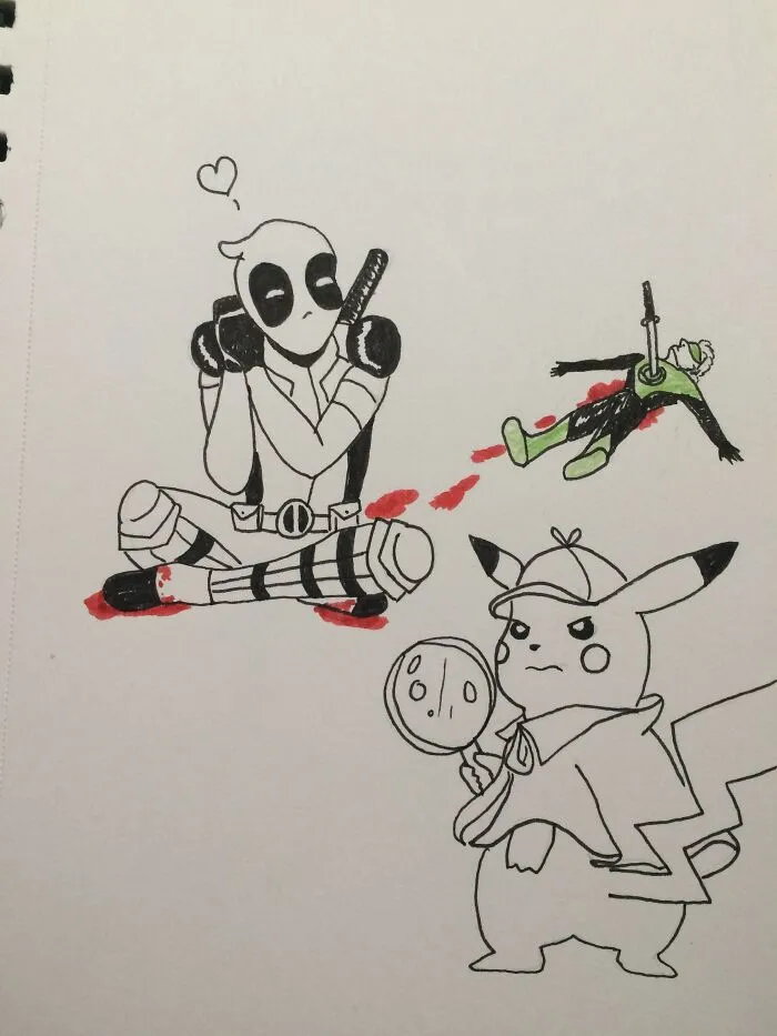 Detective Pikachu Investigating The Murder Of Green Lantern