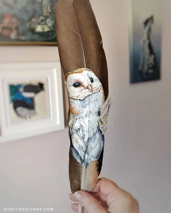 I’m Surviving Lockdown By Painting On Feathers (30 New Pics)