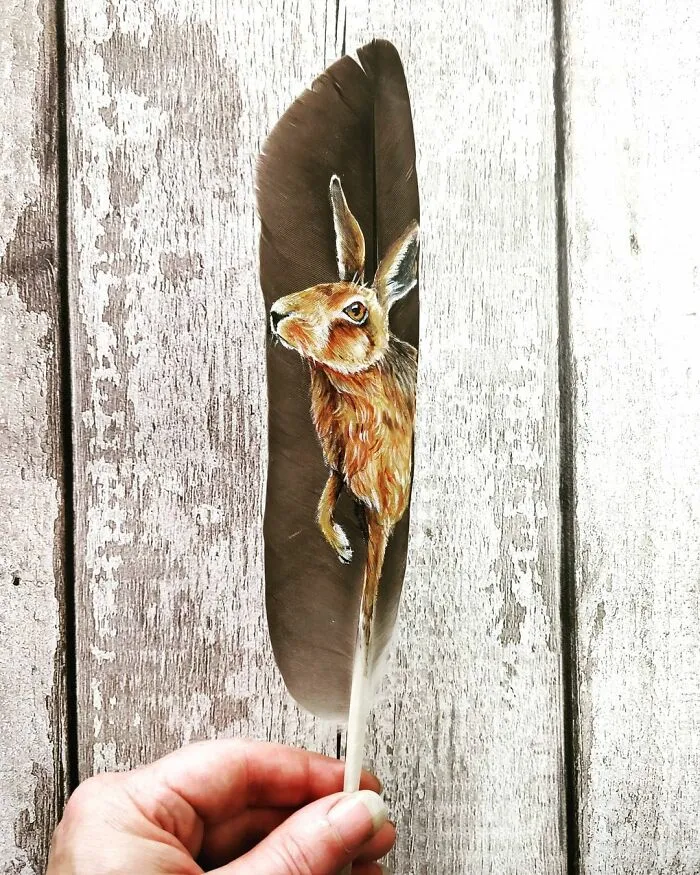 I’m Surviving Lockdown By Painting On Feathers (30 New Pics)